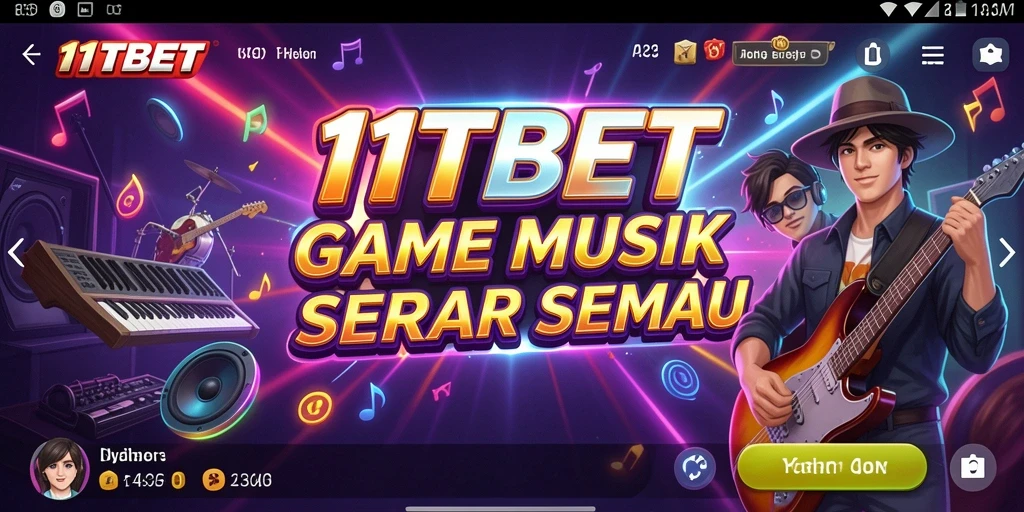 Tampilan gameplay seru dengan lagu-lagu favorit Anda.
