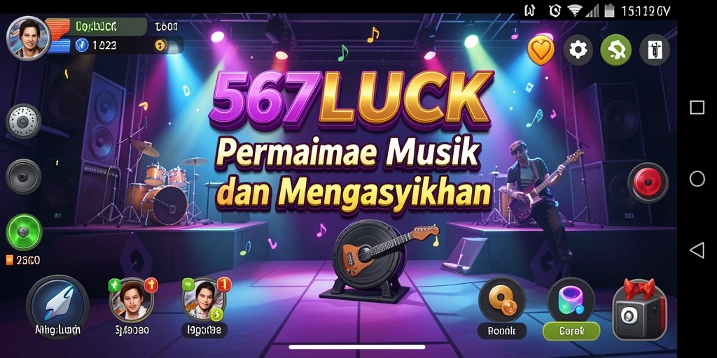 Screenshot gameplay 567LUCK yang menampilkan serunya bermain musik.