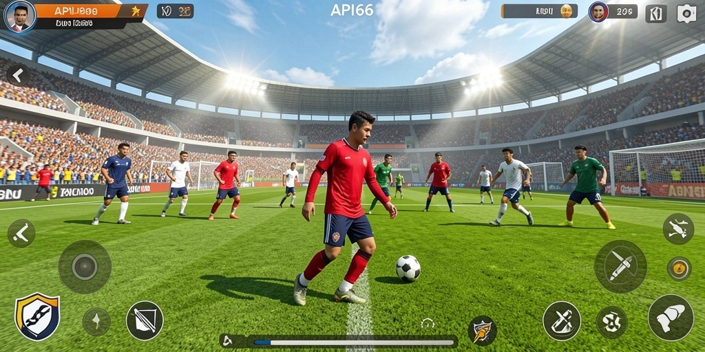 Tampilan gameplay seru dan realistis di API66.