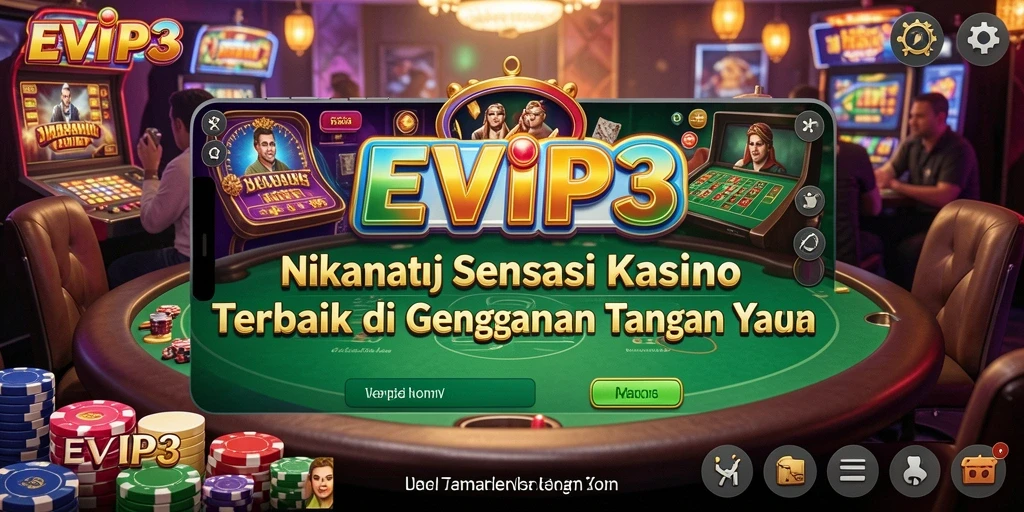 Screenshot gameplay menarik dari EVIP3 yang menunjukkan suasana Kasino.