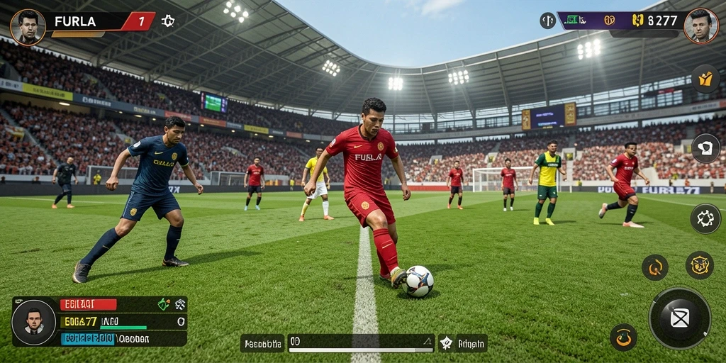 Gameplay FURLA77 yang mendebarkan dalam aksi sepak bola.