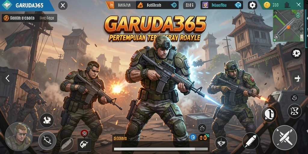 Tampilan gameplay intens di GARUDA365 saat pertarungan epik.