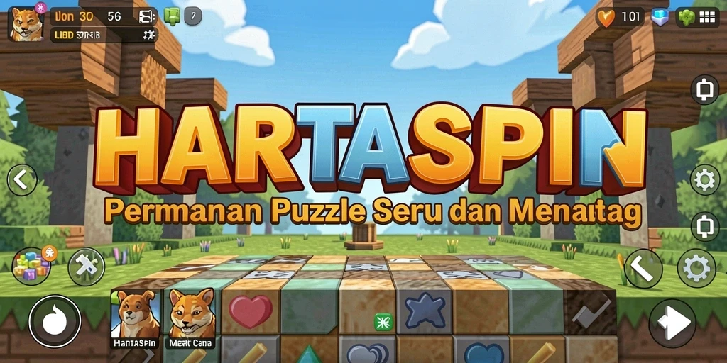 Gameplay HARTASPIN yang penuh tantangan dan keseruan.