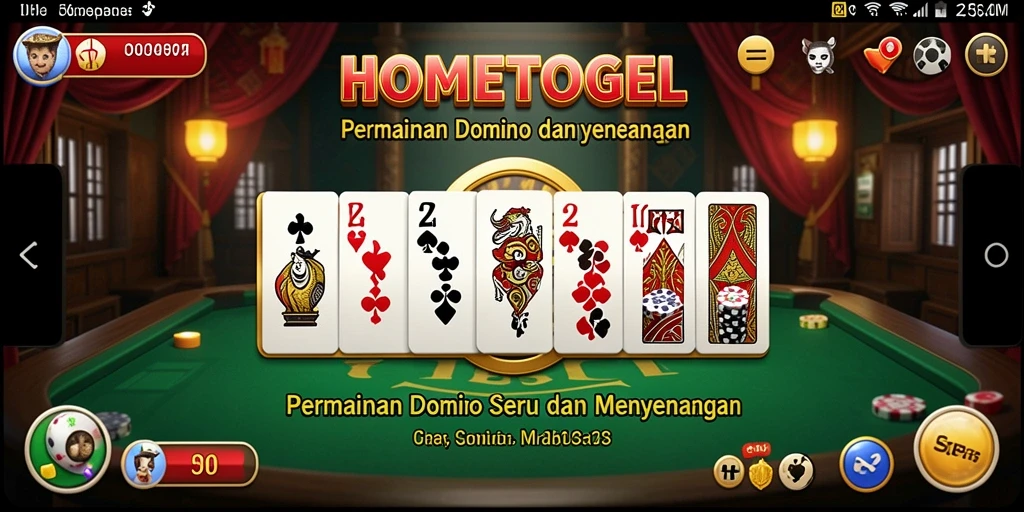 Tampilan gameplay HOMETOGEL dengan grafis yang cerah dan interaktif.