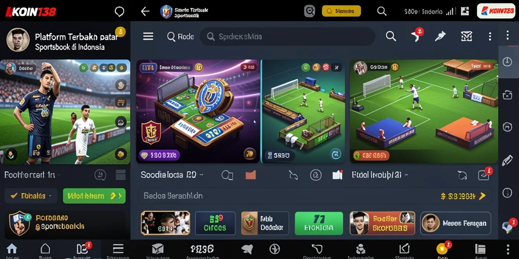 Tampilan menarik dan interaktif dari gameplay Sportsbook KOIN138.
