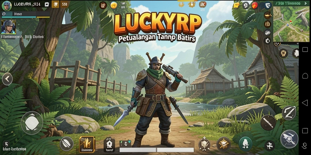 Gameplay LUCKYRP di dunia terbuka yang menakjubkan.