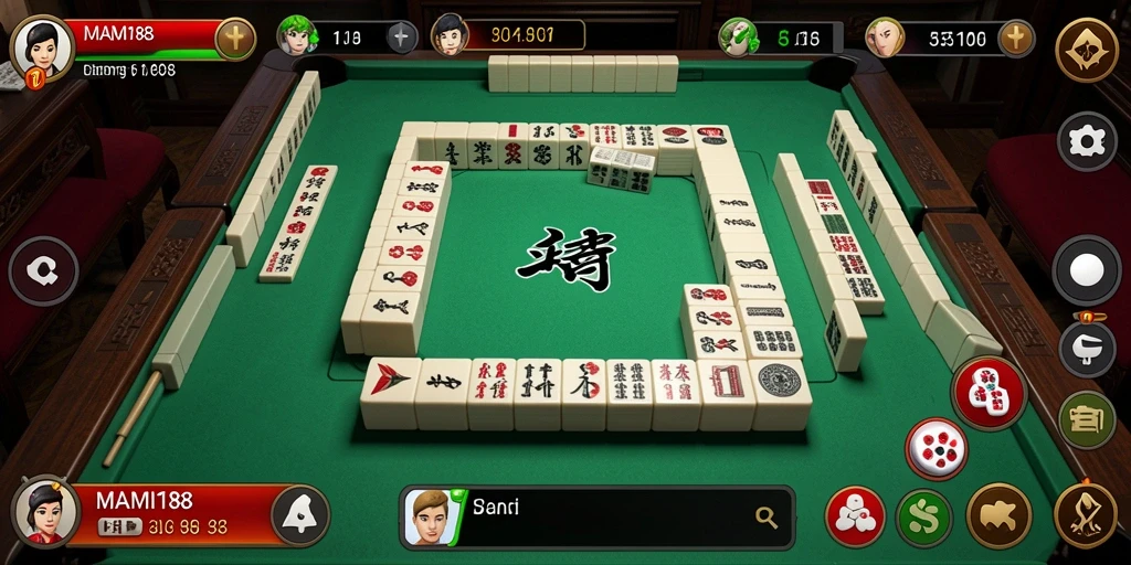 Screenshot gameplay MAMI188 yang menampilkan keseruan Mahjong.