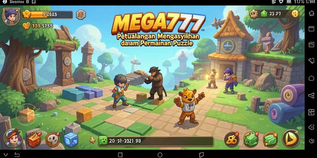 Menampilkan gameplay menantang dari MEGA777 dalam dunia puzzle.