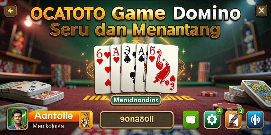 Screenshot gameplay OCATOTO menampilkan keseruan bermain Domino.