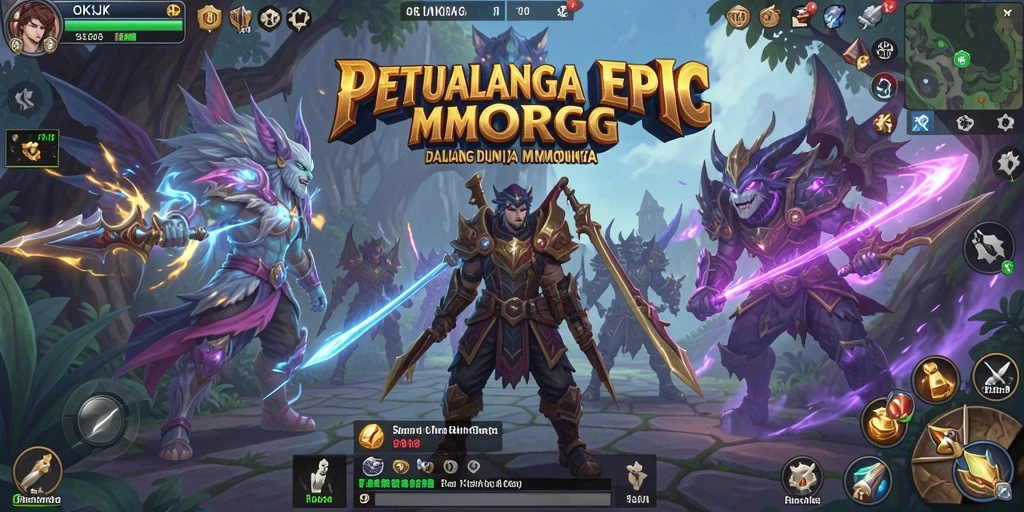 Menampilkan aksi epik dalam gameplay MMORPG OKJK.