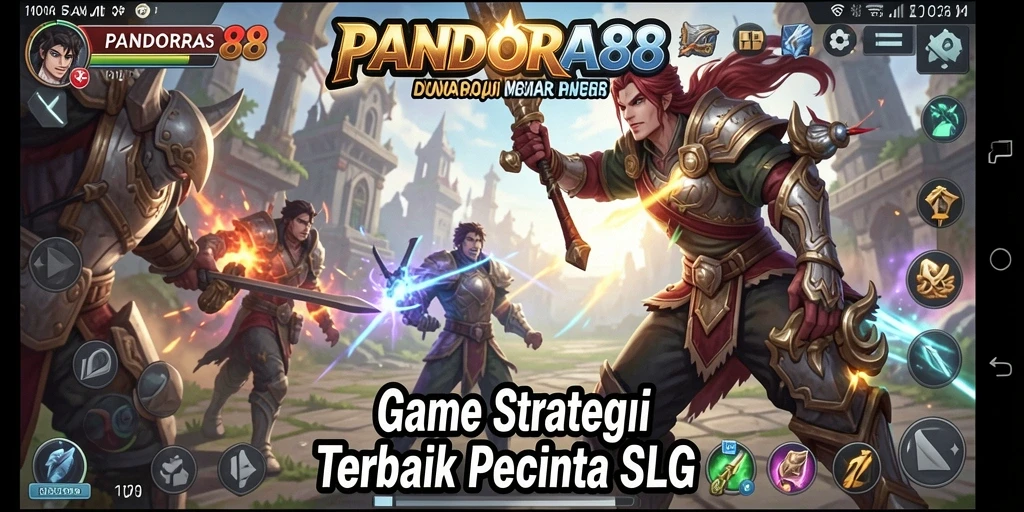 Tampilan gameplay epik dalam PANDORA88, pertempuran strategis yang mendebarkan.