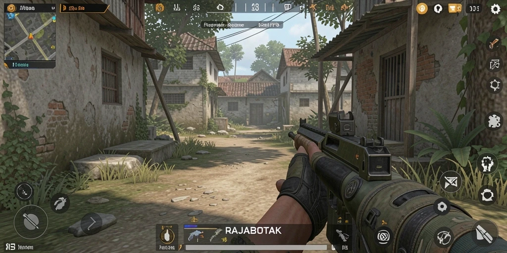 Tampilan gameplay intens dari RAJABOTAK yang menegangkan.