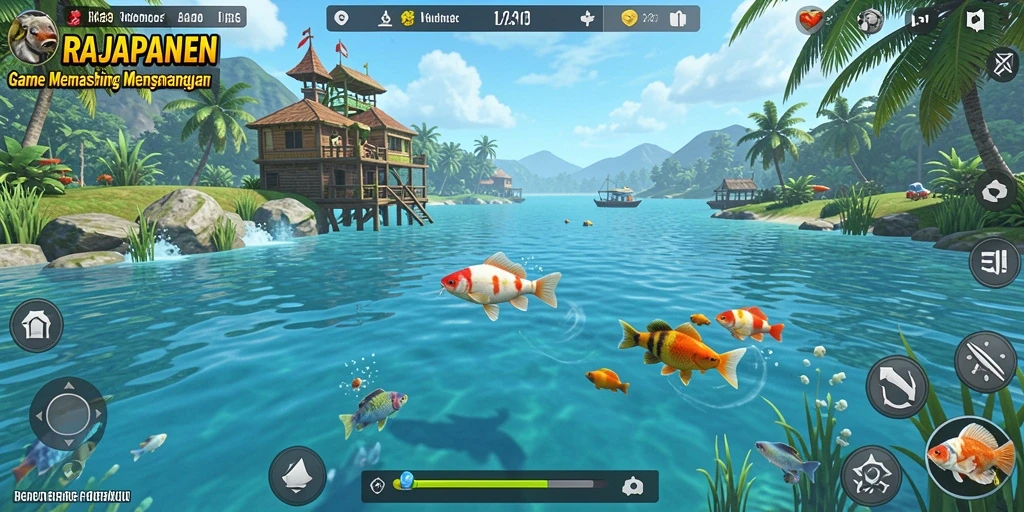 Gameplay memancing yang realistis di RAJAPANEN