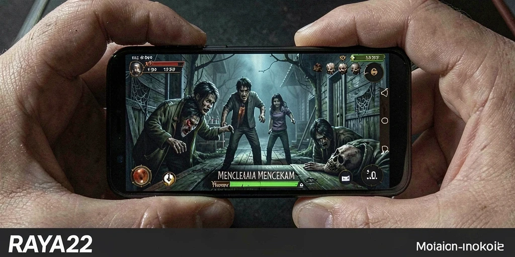 Tampilan gameplay RAYA22 yang menakutkan dan mencekam.