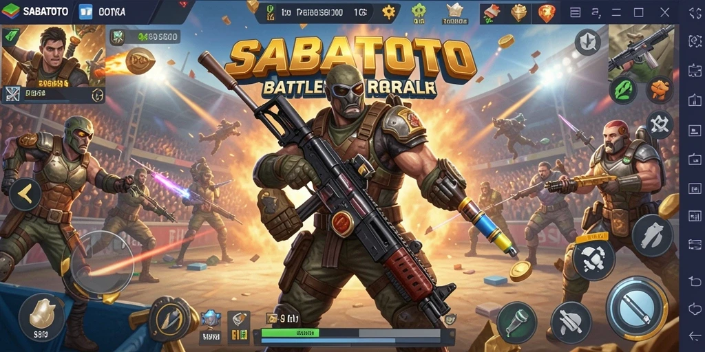 Tangkapan layar SABATOTO menampilkan aksi seru dalam pertarungan Battle Royale.