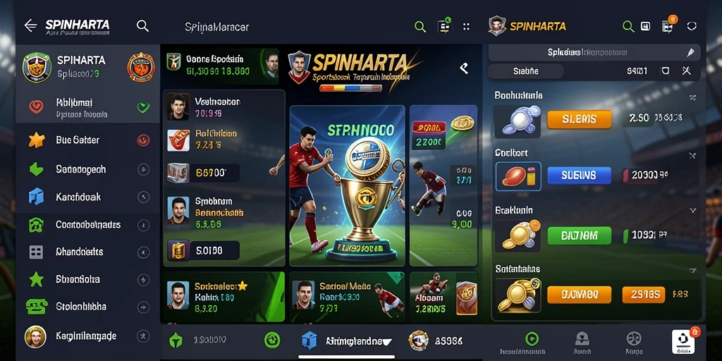 Screenshot SPINHARTA menampilkan antarmuka taruhan yang menarik dan interaktif.