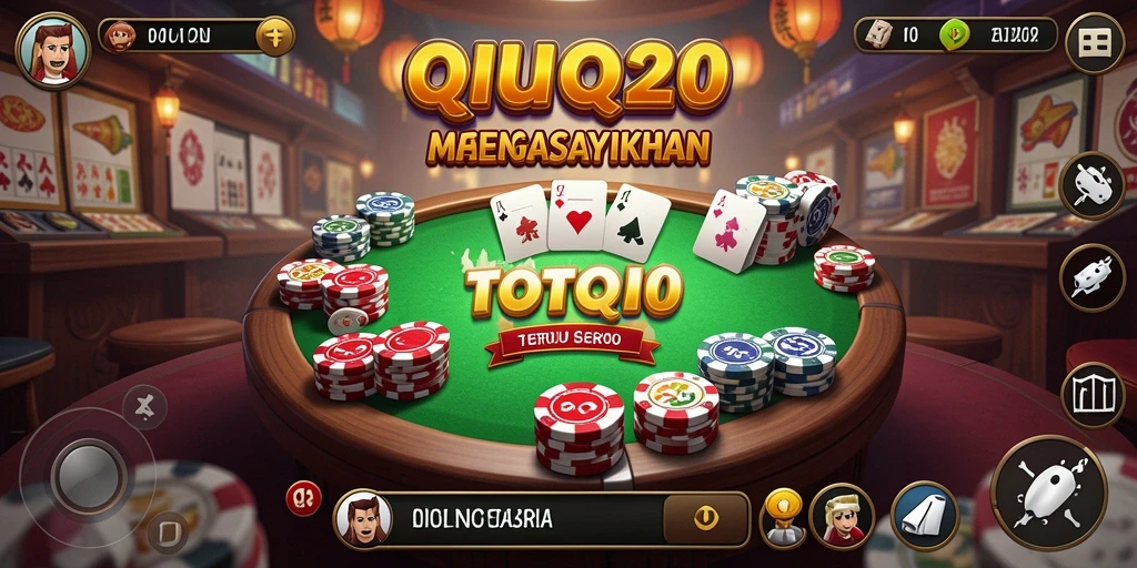Screenshot utama TOTO20 menampilkan aksi seru permainan QiuQiu.