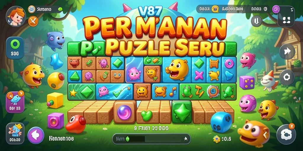 Tampilan gameplay V87 yang mengasyikkan dan penuh warna.